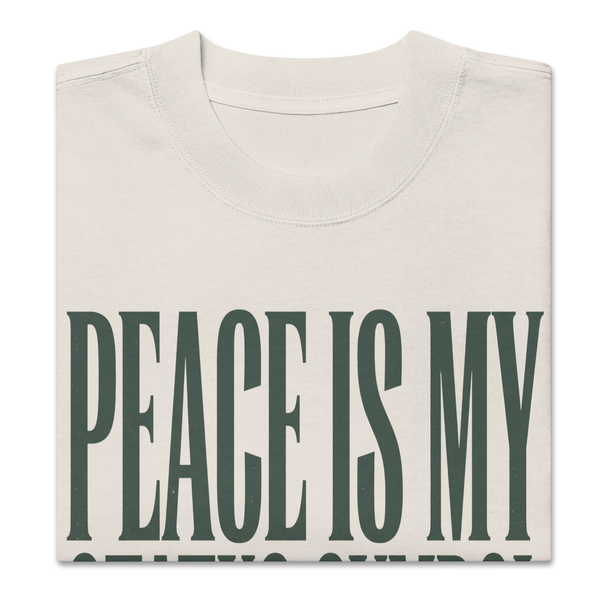 Peace is my status symbol Oversized faded t-shirt - Alivwood