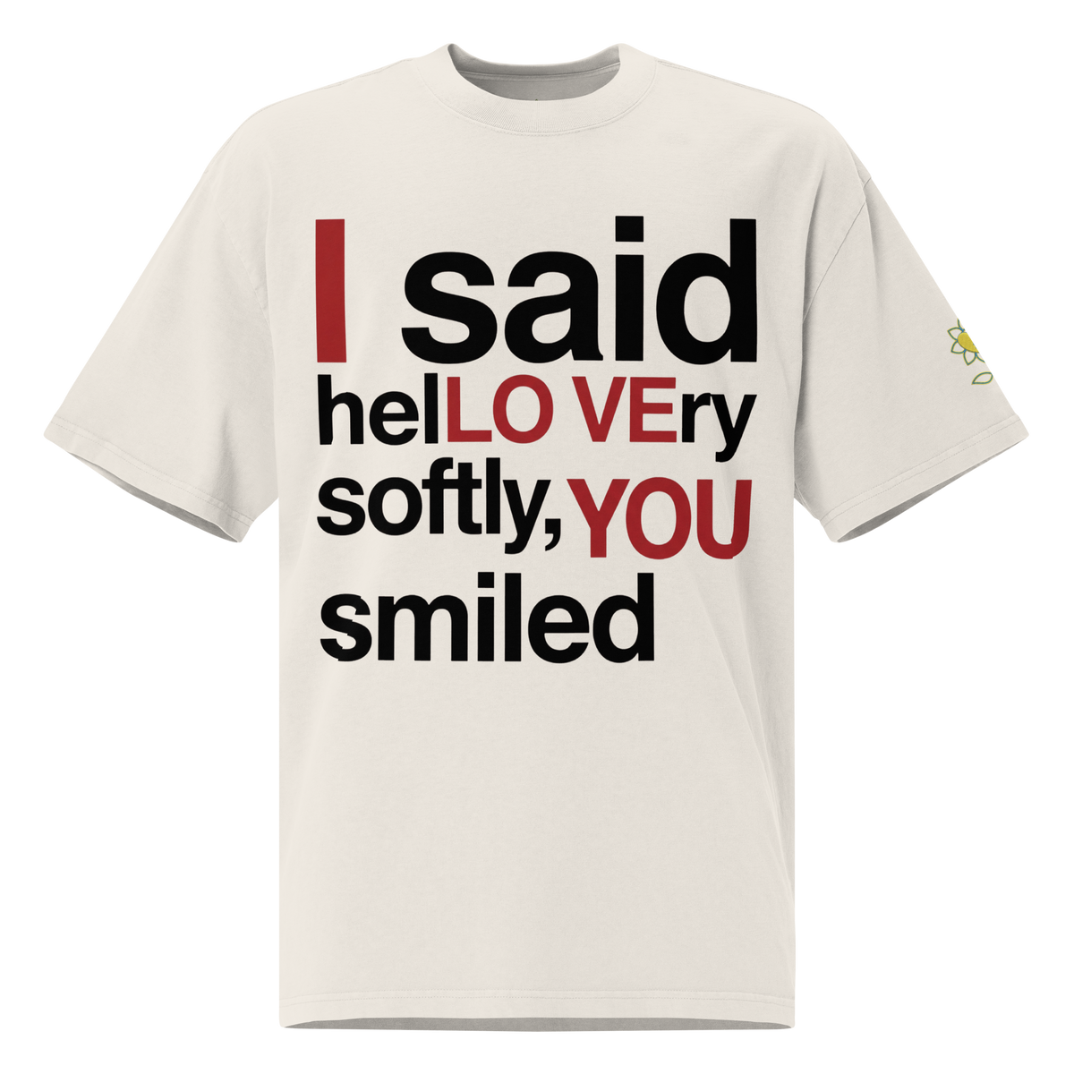 I LOVE YOU Oversized faded t-shirt - Alivwood