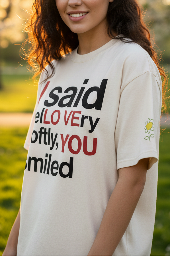 I LOVE YOU Oversized faded t-shirt - Alivwood