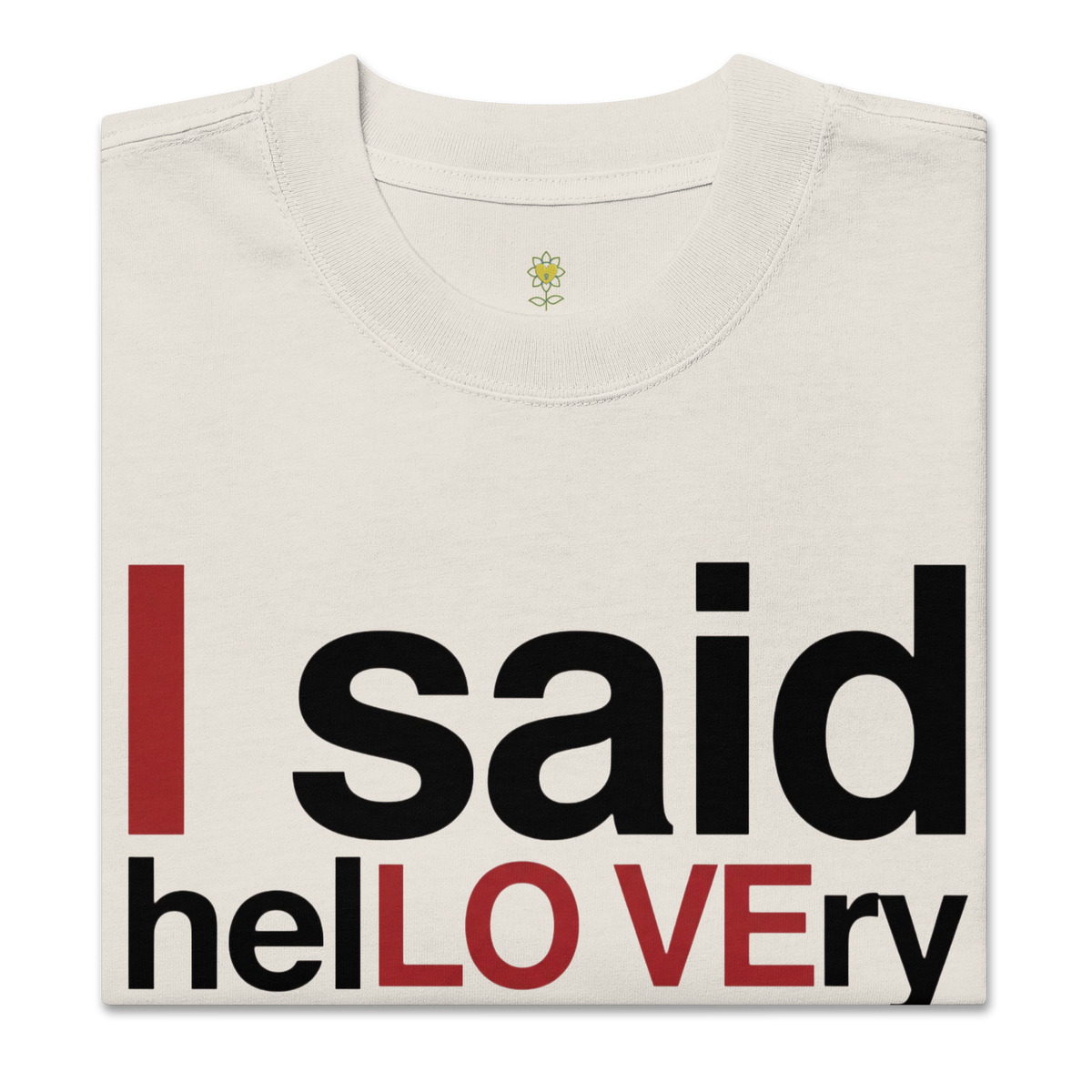I LOVE YOU Oversized faded t-shirt - Alivwood