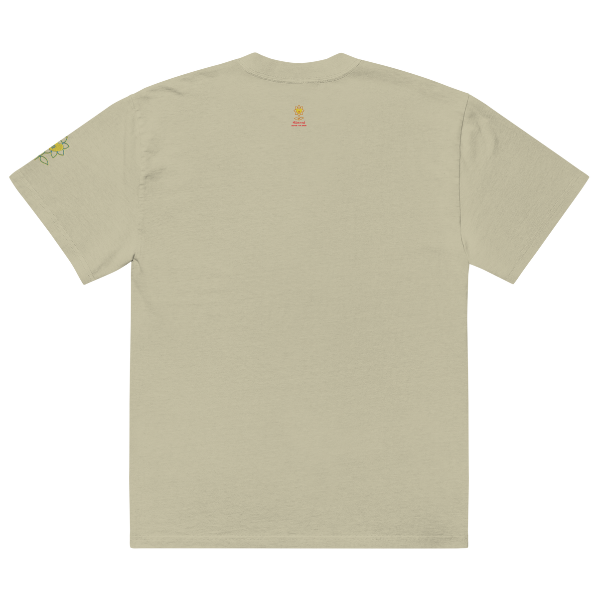 Peace is my status symbol Oversized faded t-shirt - Alivwood