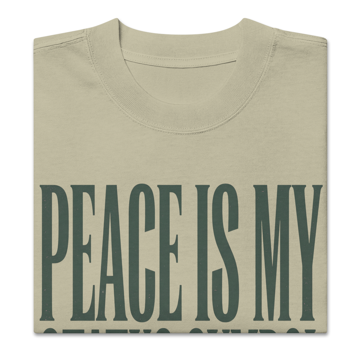 Peace is my status symbol Oversized faded t-shirt - Alivwood