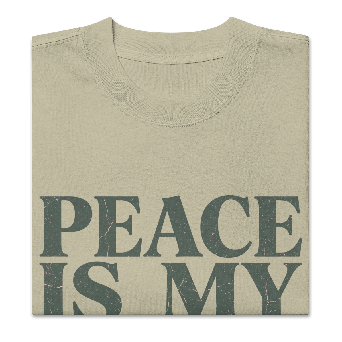 Peace is my status symbol 2 Oversized faded t-shirt - Alivwood