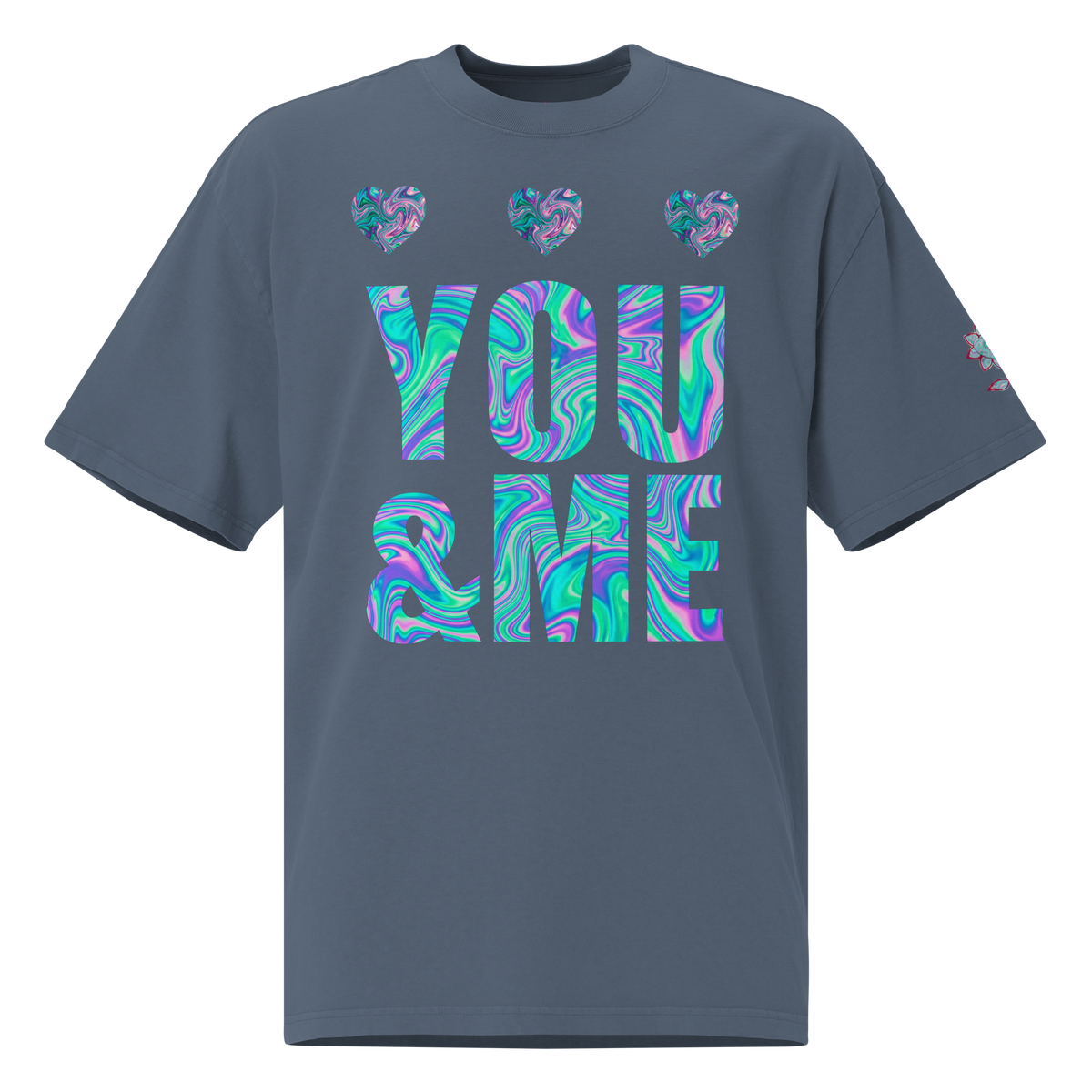 You & Me Oversized faded t-shirt - Alivwood
