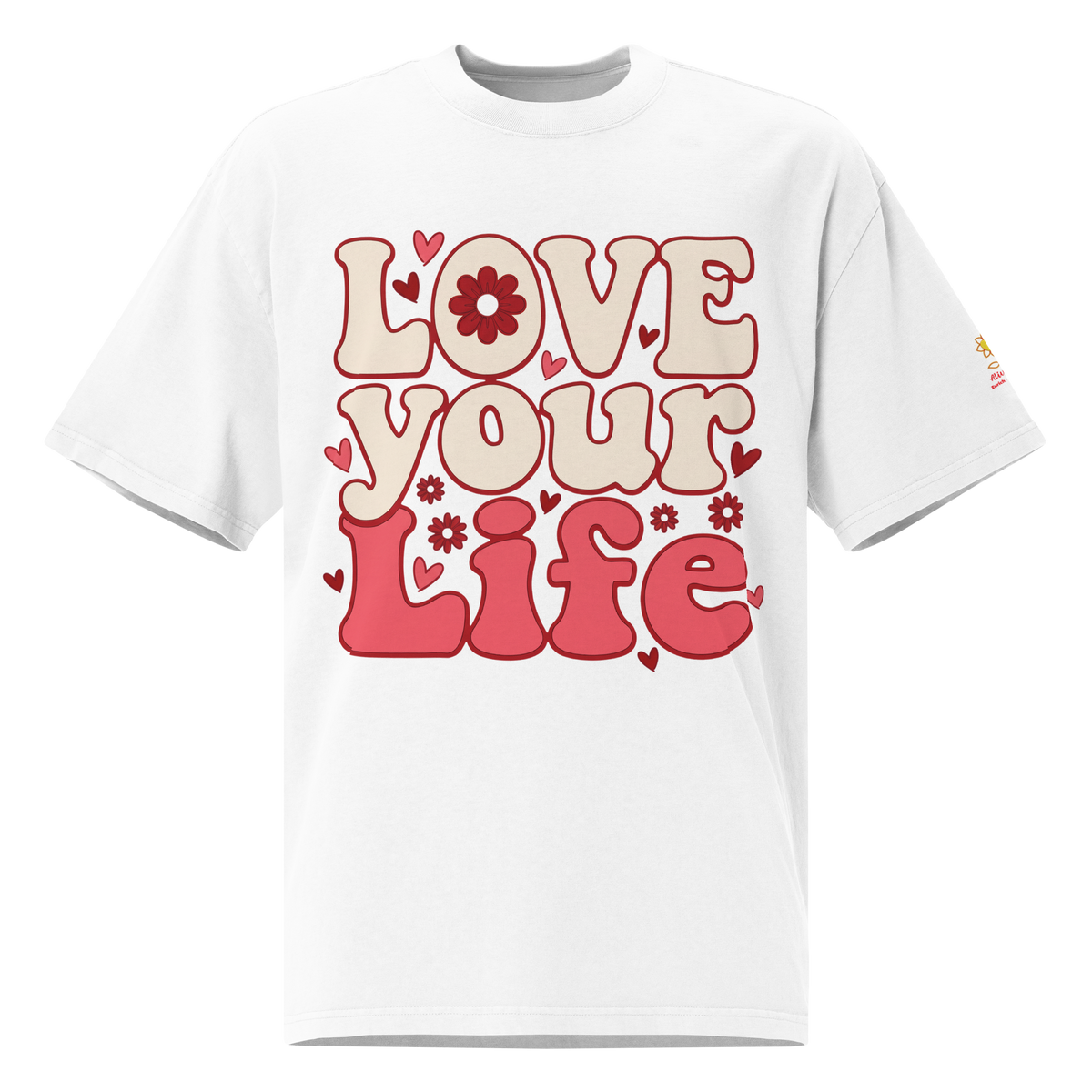 Love your life Oversized faded t-shirt - Alivwood