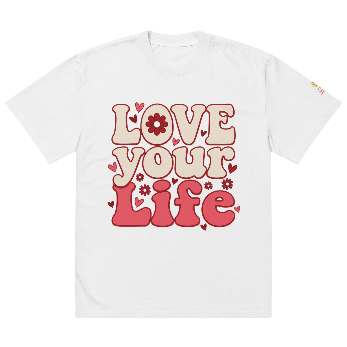 Love your life Oversized faded t-shirt - Alivwood