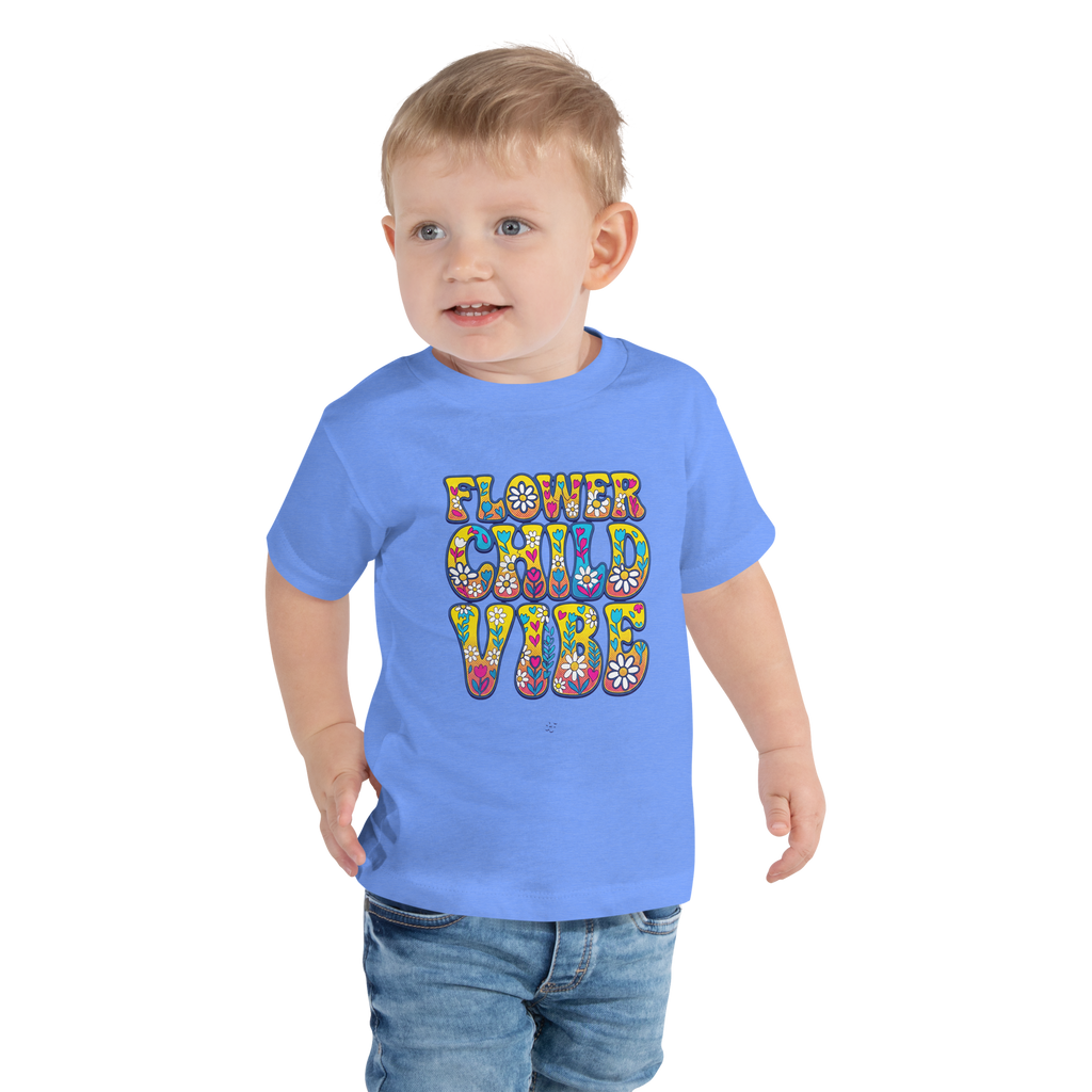 Flower child Vibe Toddler Short Sleeve Tee - Alivwood