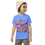 Pink flamingo Toddler Short Sleeve Tee - Alivwood