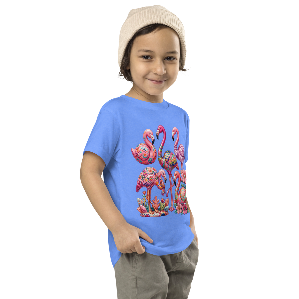 Pink flamingo Toddler Short Sleeve Tee - Alivwood
