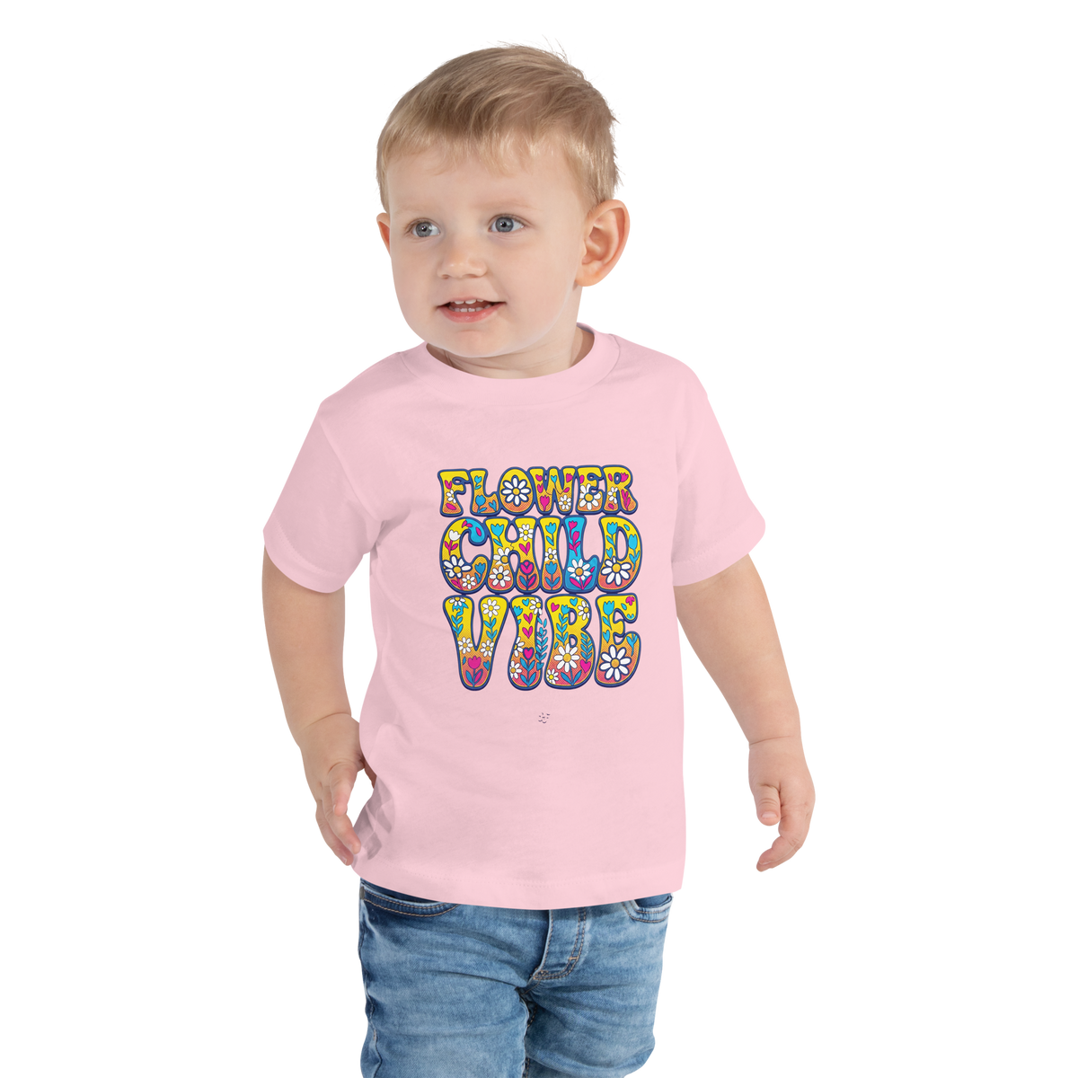 Flower child Vibe Toddler Short Sleeve Tee - Alivwood