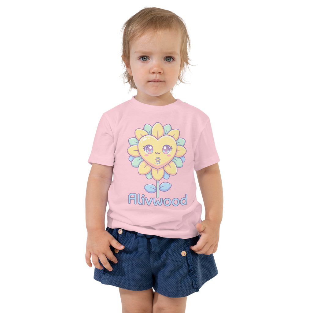 Alivwood funny flower Toddler Short Sleeve Tee - Alivwood