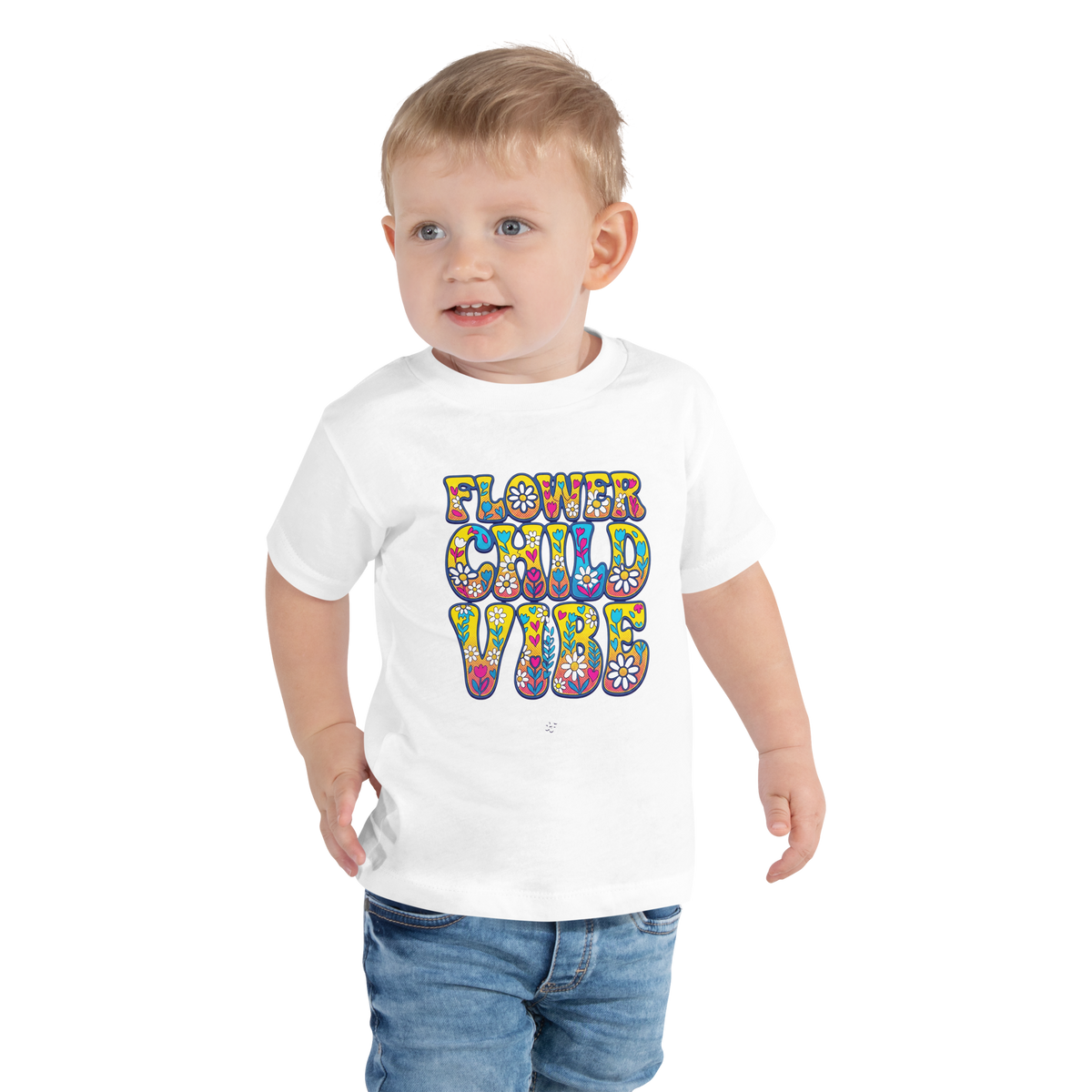 Flower child Vibe Toddler Short Sleeve Tee - Alivwood