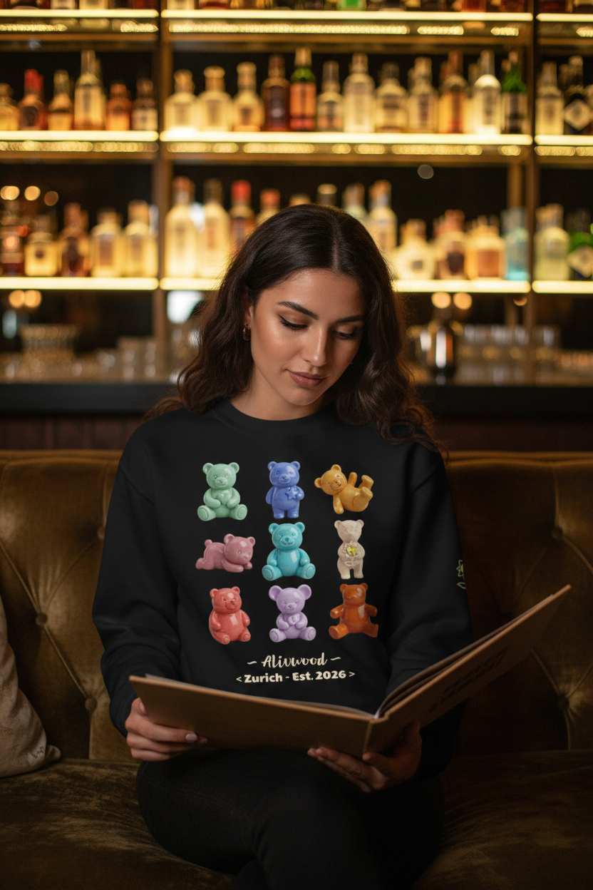 Teddy Bear Home decor unisex sweatshirt with cozy crew neck and graphic print in soft classic fit