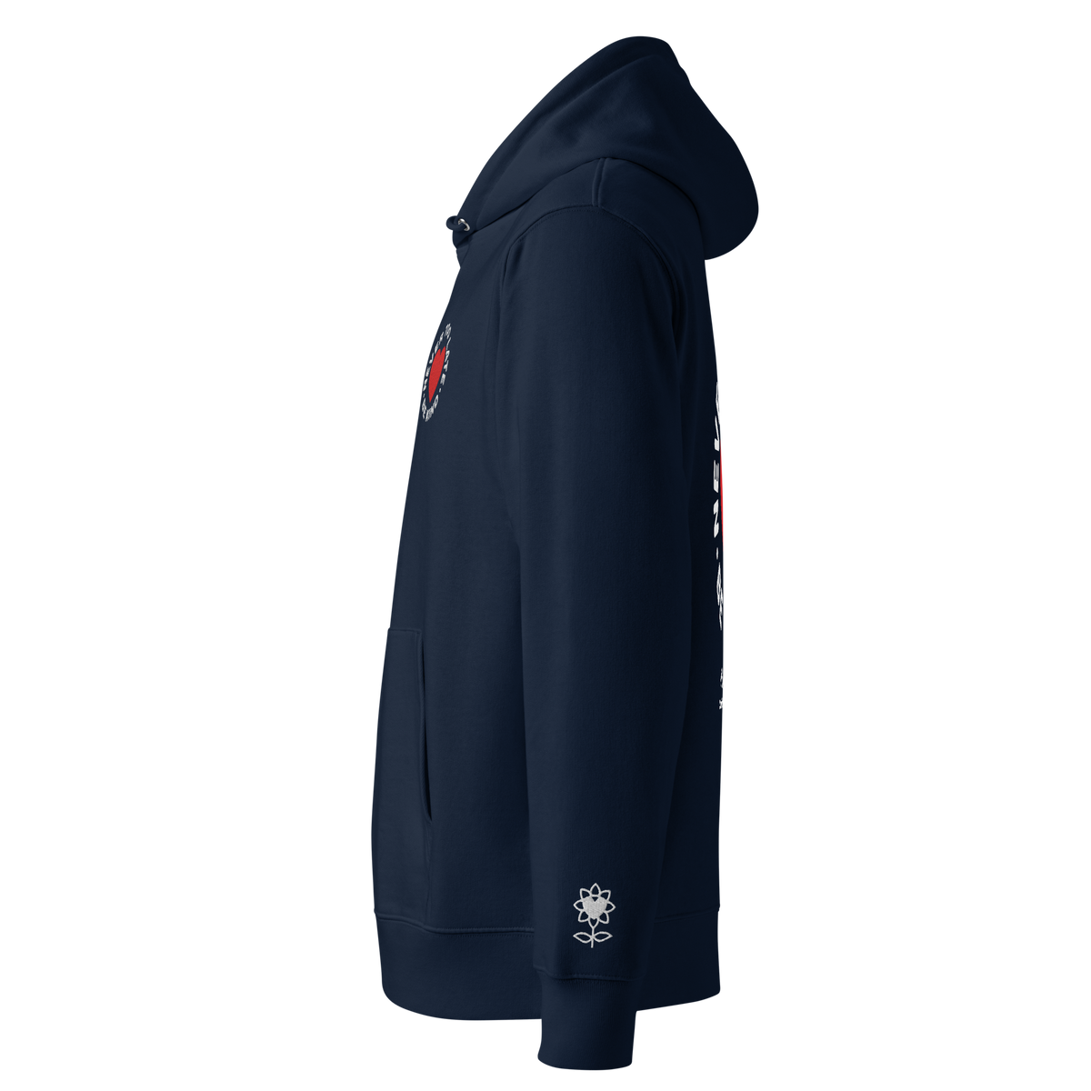 Never too late Embroidery Unisex essential eco hoodie - Alivwood