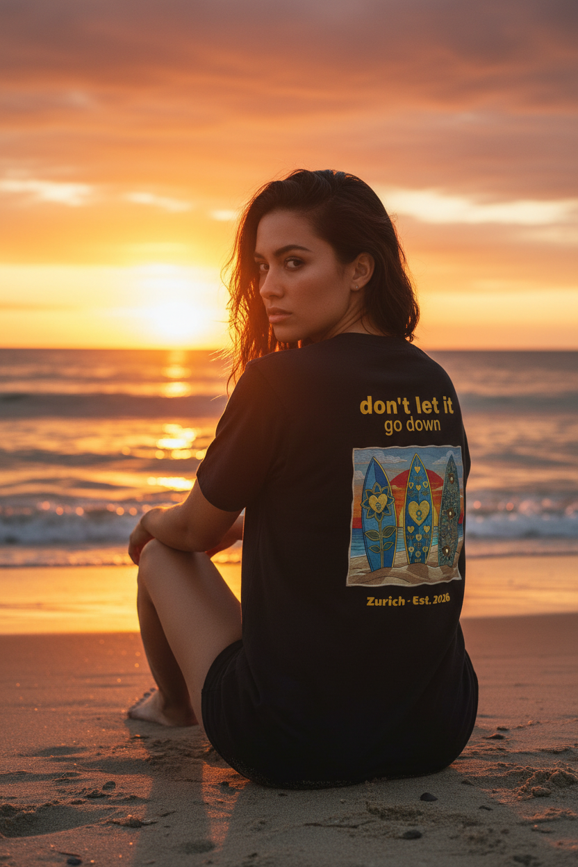 Don't let it go down Unisex garment-dyed pocket t-shirt - Alivwood