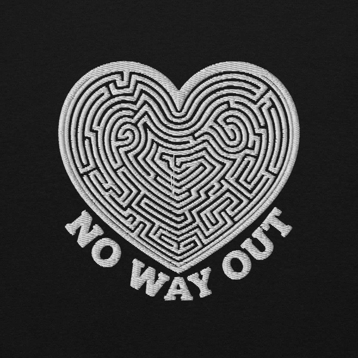 No Way Out Embroidery Unisex Hoodie - Alivwood