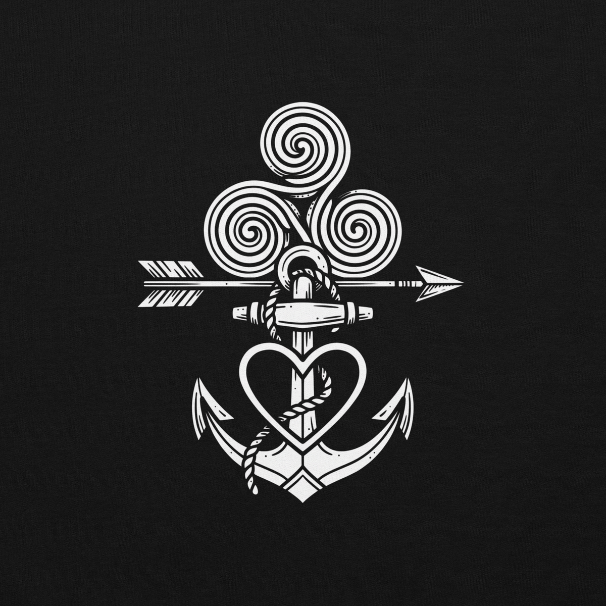 Tatoo AnchorArrowTriskelionHeart Unisex Hoodie - Alivwood