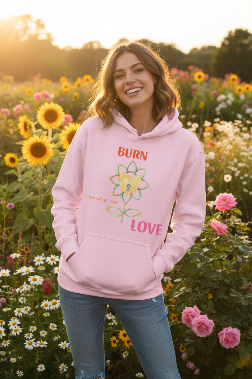 FlowerBurn Unisex Hoodie - Alivwood