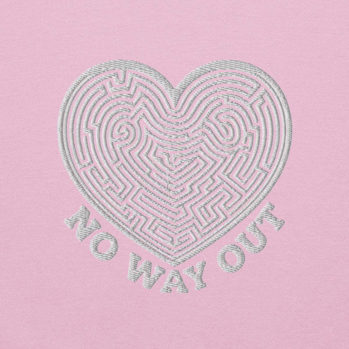 No Way Out Embroidery Unisex Hoodie - Alivwood