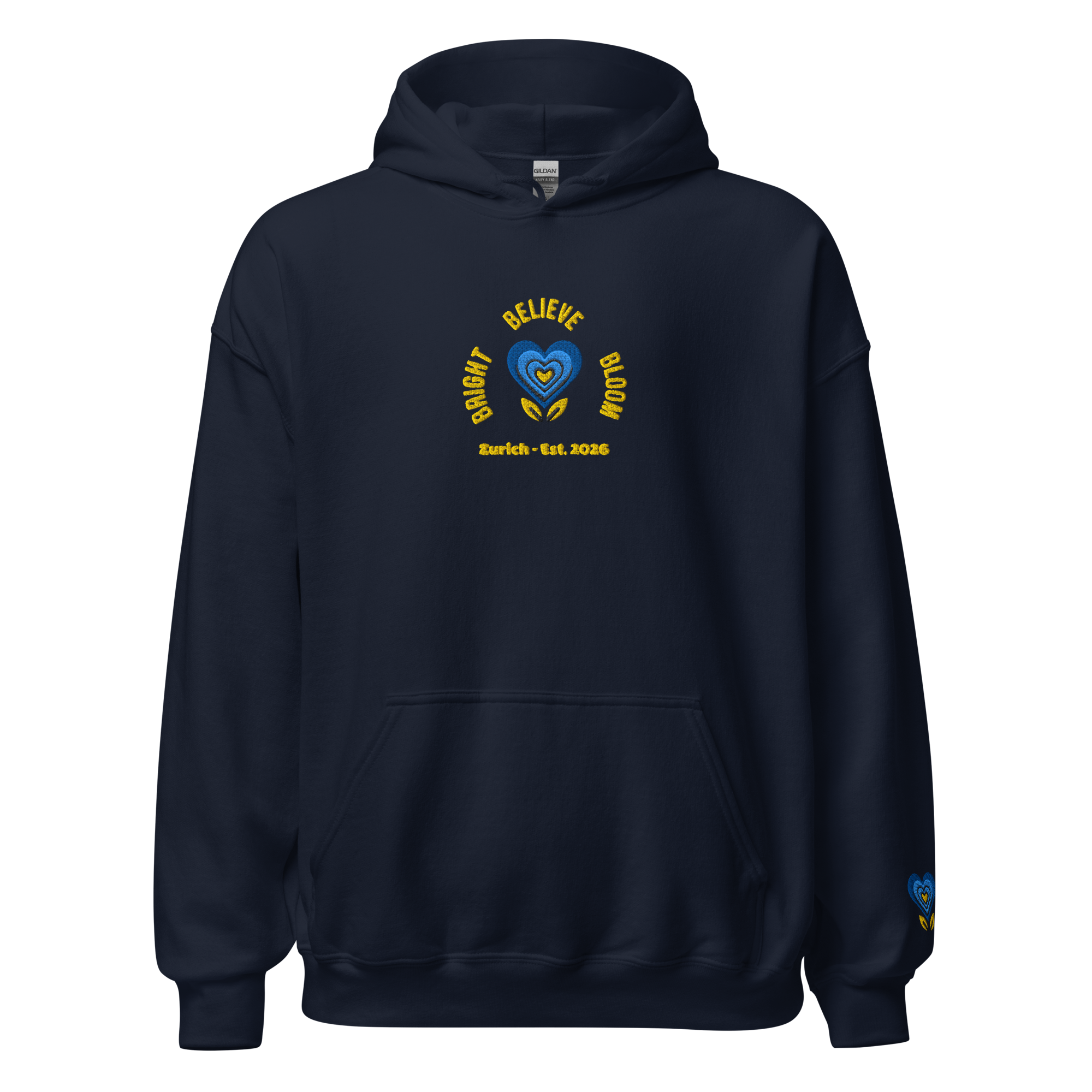 BrightBelieveBloom embroidery Unisex Hoodie - Alivwood