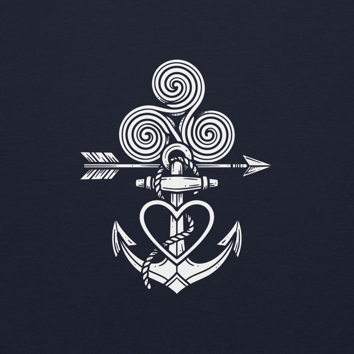 Tatoo AnchorArrowTriskelionHeart Unisex Hoodie - Alivwood