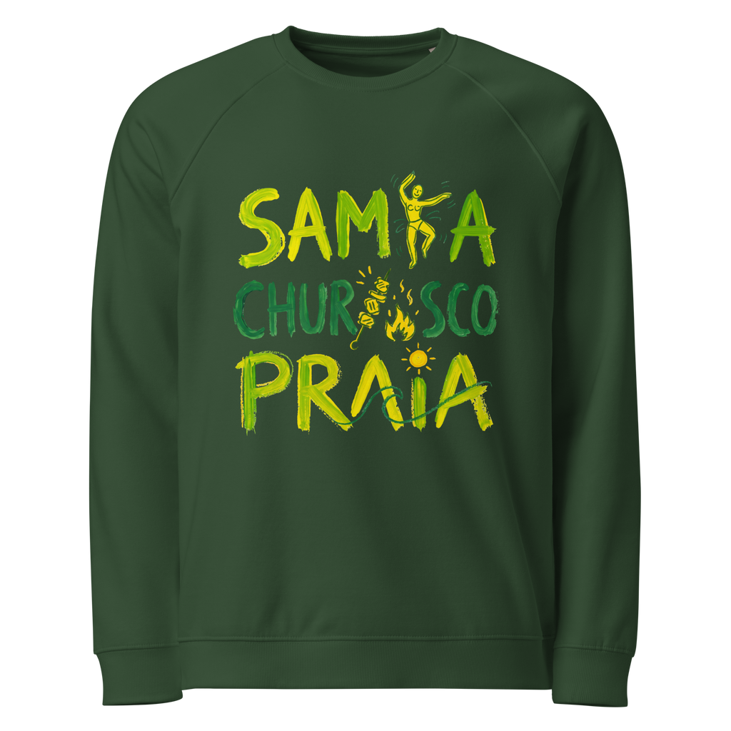 Brazil Samba Unisex organic raglan sweatshirt - Alivwood