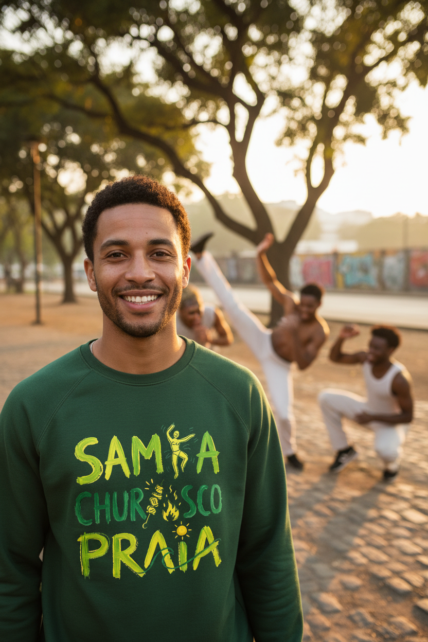 Brazil Samba Unisex organic raglan sweatshirt - Alivwood