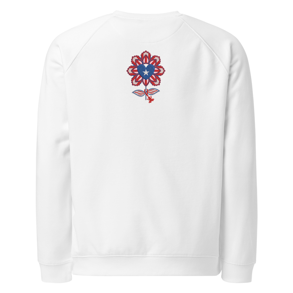Puerto rico Unisex organic raglan sweatshirt - Alivwood
