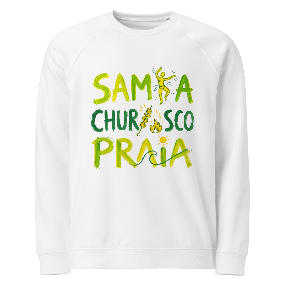 Brazil Samba Unisex organic raglan sweatshirt - Alivwood