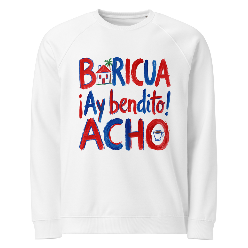 Puerto rico Unisex organic raglan sweatshirt - Alivwood