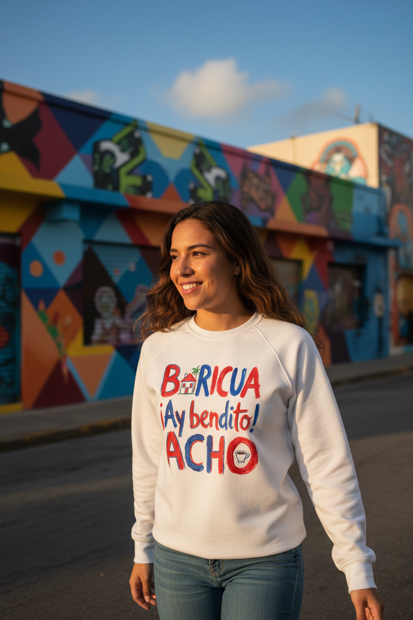 Puerto rico Unisex organic raglan sweatshirt - Alivwood