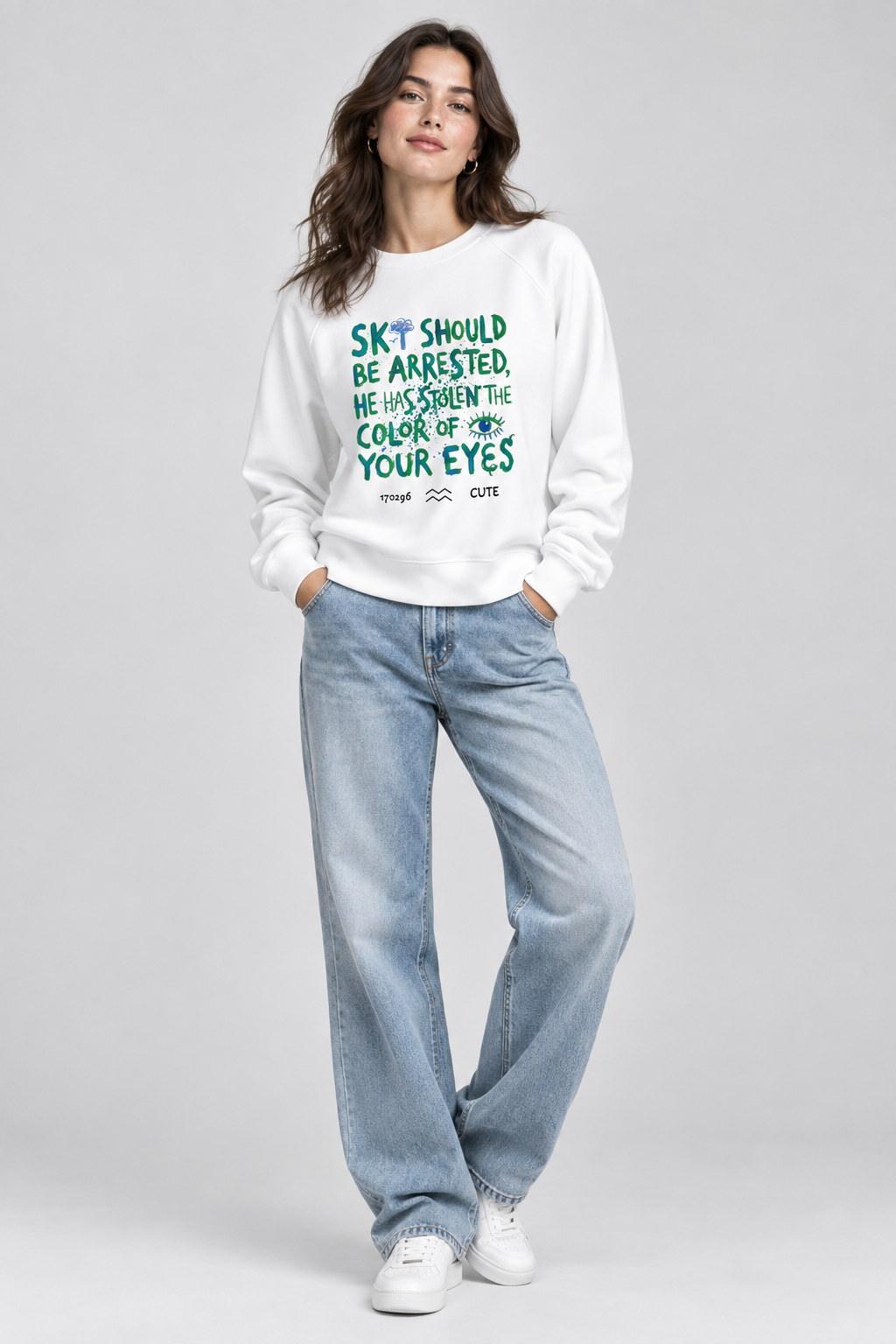Sky should be arrested Unisex organic raglan sweatshirt - Alivwood