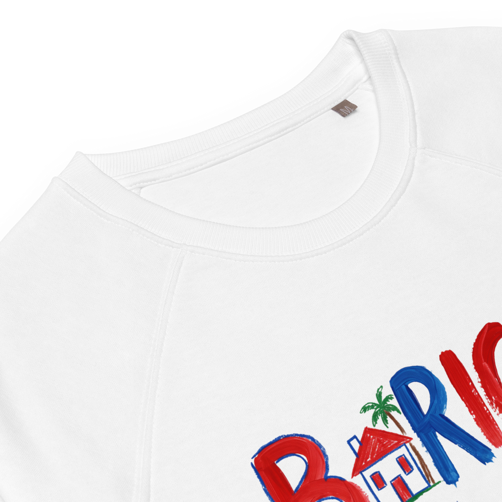 Puerto rico Unisex organic raglan sweatshirt - Alivwood