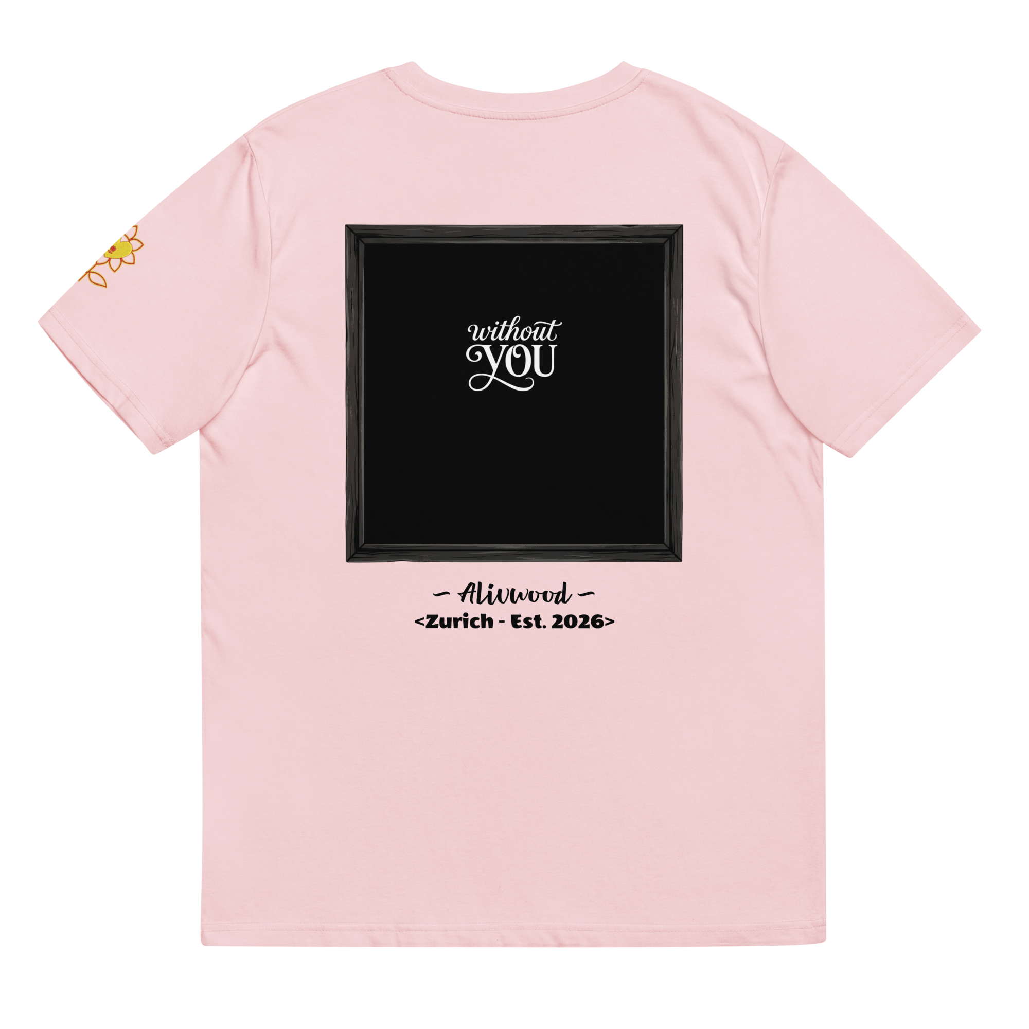 With and without you Unisex organic ribbed neck t-shirt - Alivwood