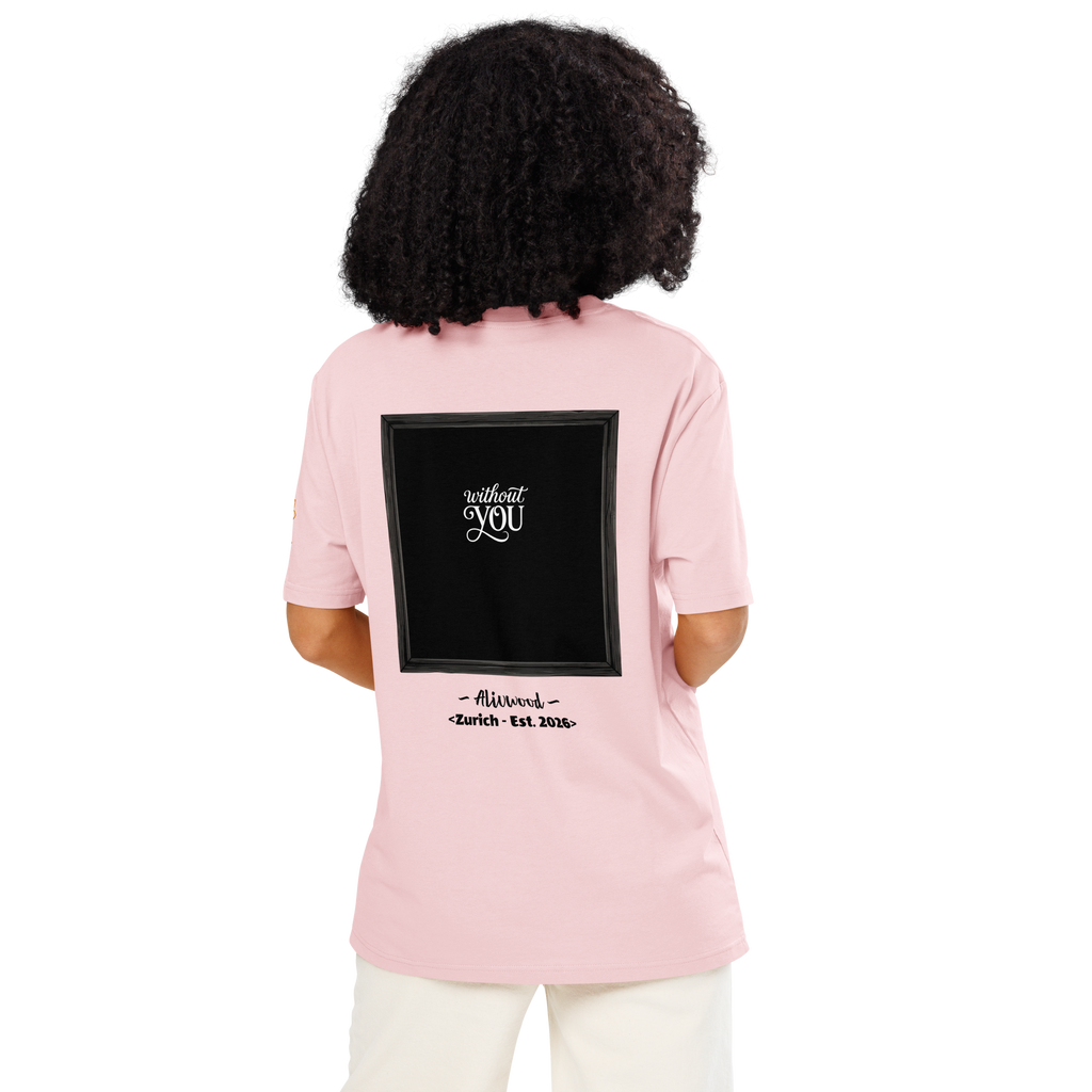 With and without you Unisex organic ribbed neck t-shirt - Alivwood