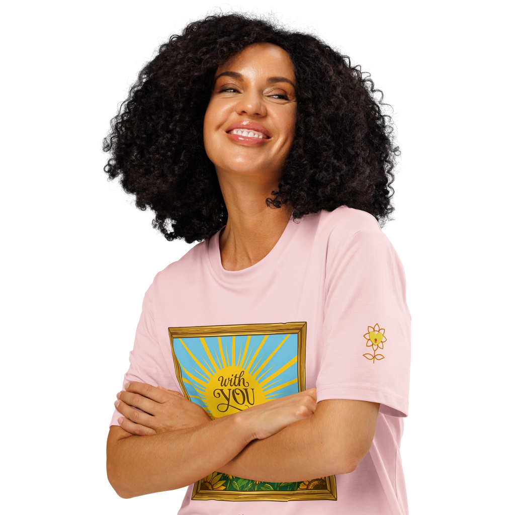 With and without you Unisex organic ribbed neck t-shirt - Alivwood