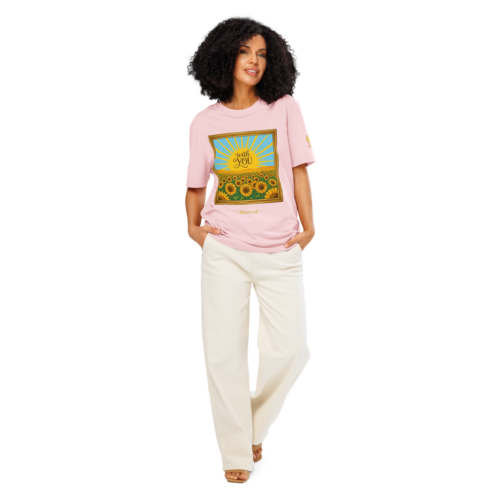 With and without you Unisex organic ribbed neck t-shirt - Alivwood