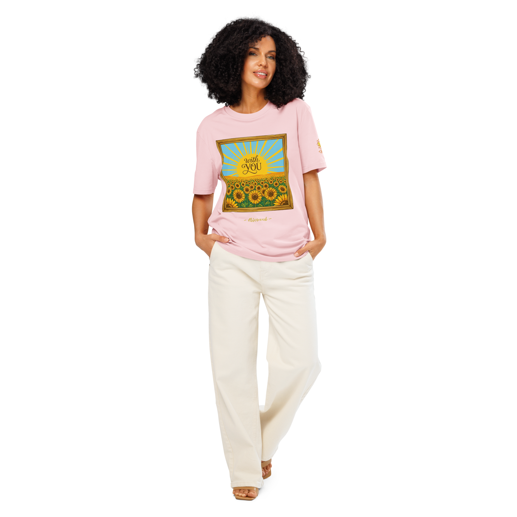 With and without you Unisex organic ribbed neck t-shirt - Alivwood
