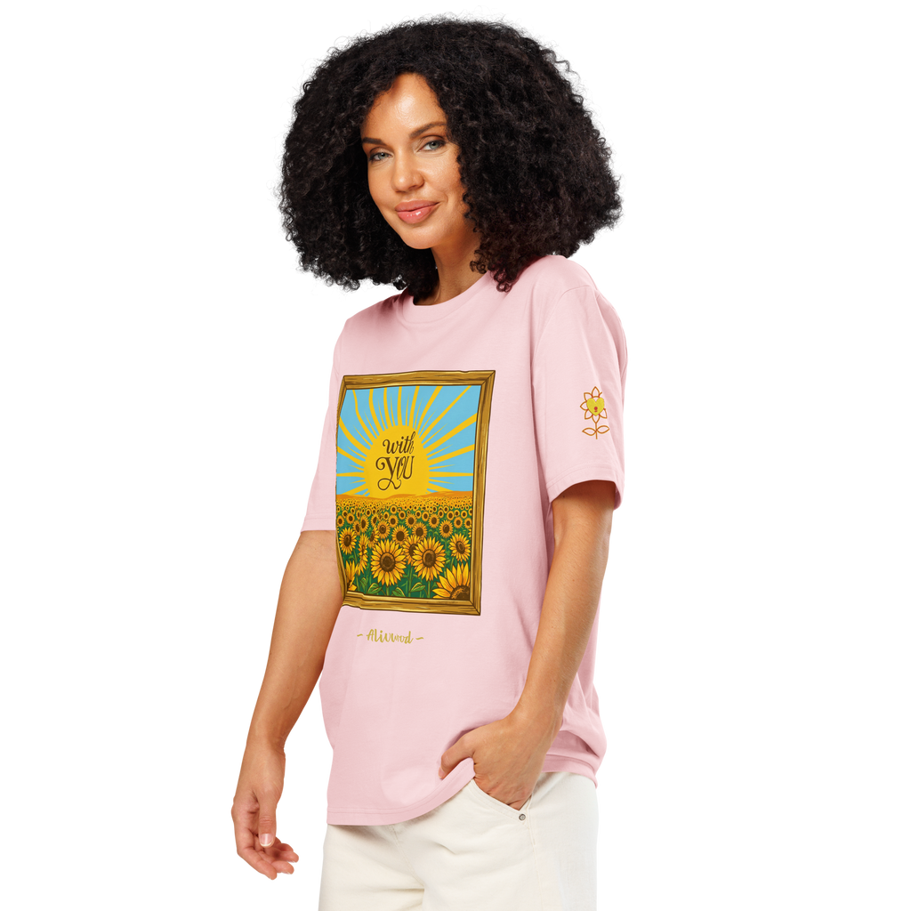With and without you Unisex organic ribbed neck t-shirt - Alivwood