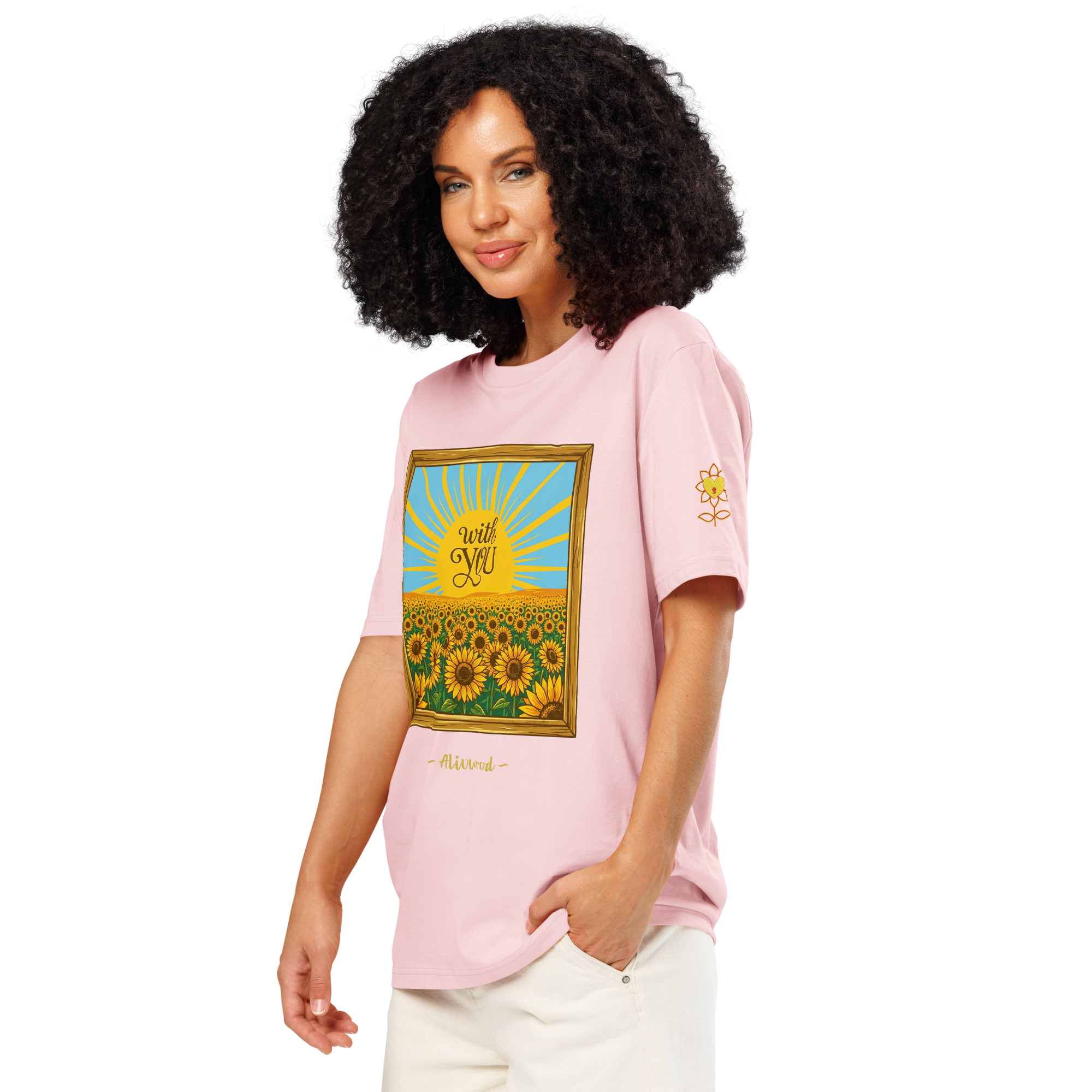 With and without you Unisex organic ribbed neck t-shirt - Alivwood
