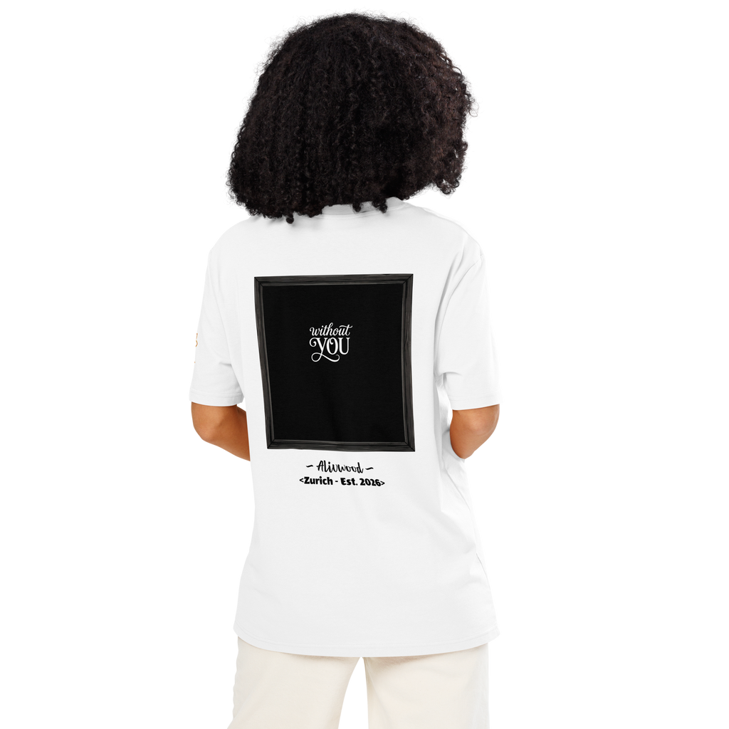 With and without you Unisex organic ribbed neck t-shirt - Alivwood