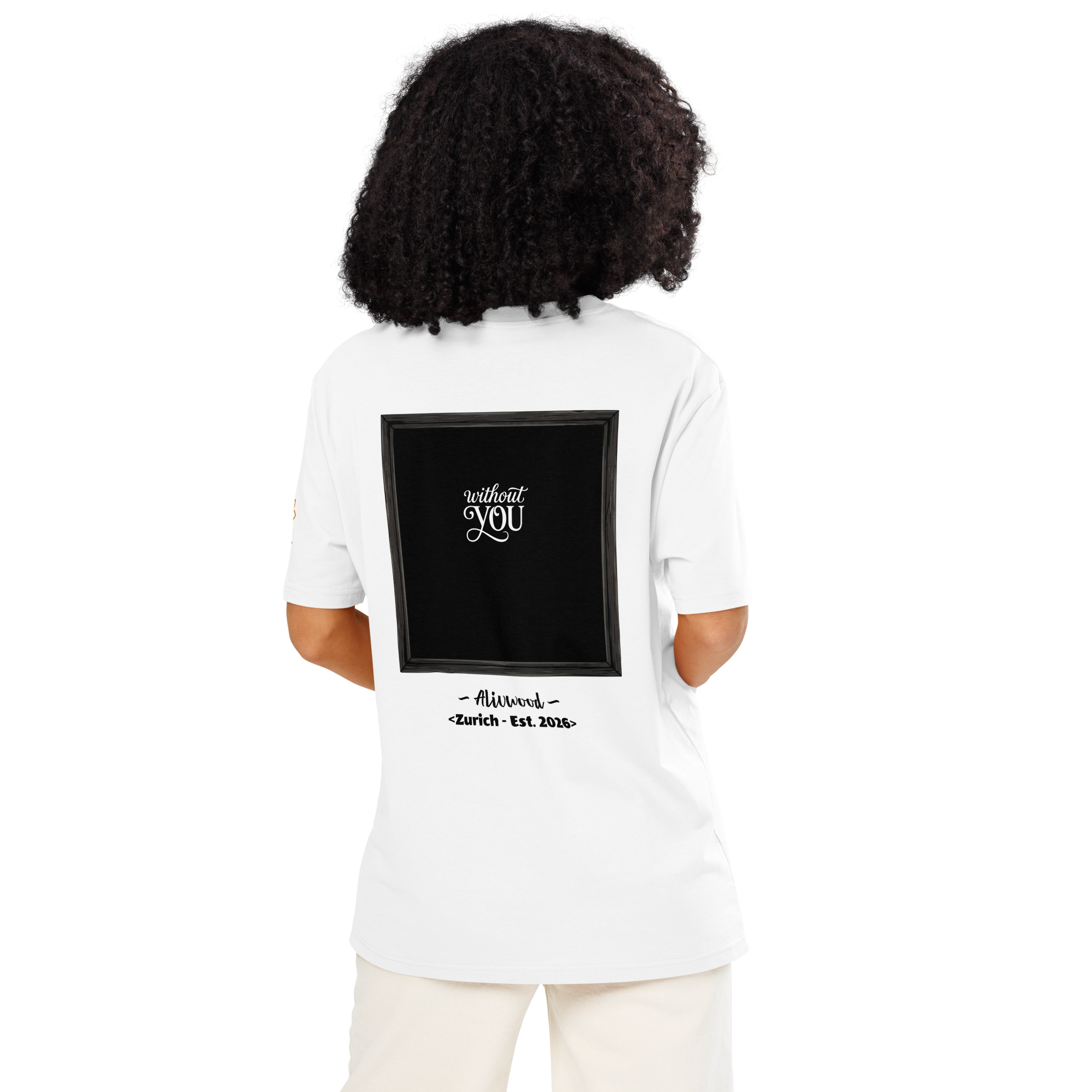 With and without you Unisex organic ribbed neck t-shirt - Alivwood