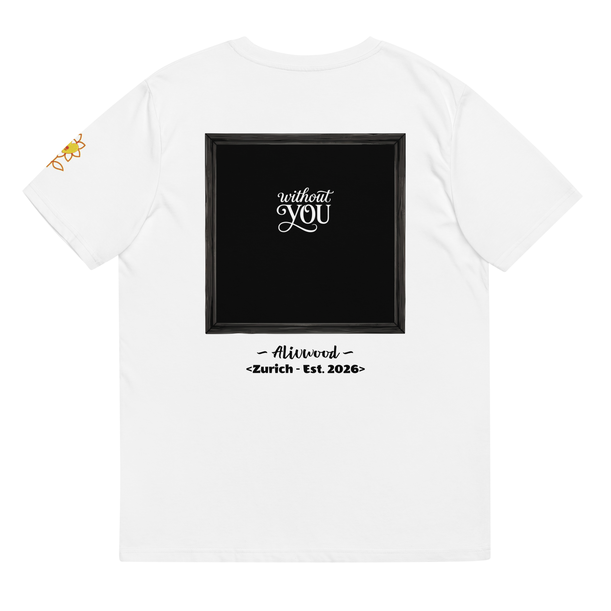 With and without you Unisex organic ribbed neck t-shirt - Alivwood