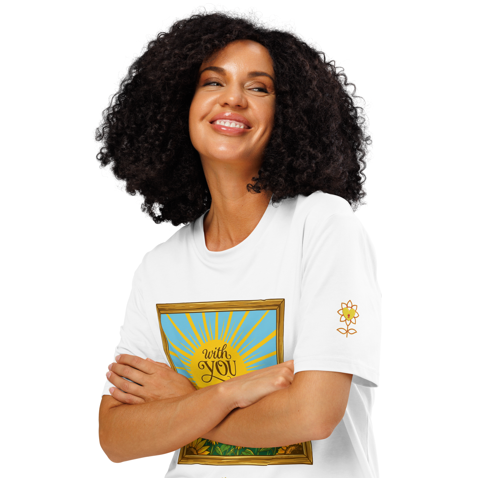With and without you Unisex organic ribbed neck t-shirt - Alivwood