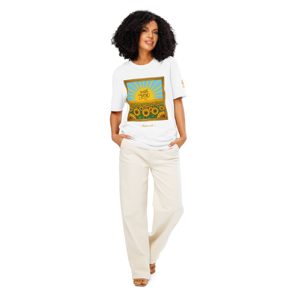 With and without you Unisex organic ribbed neck t-shirt - Alivwood