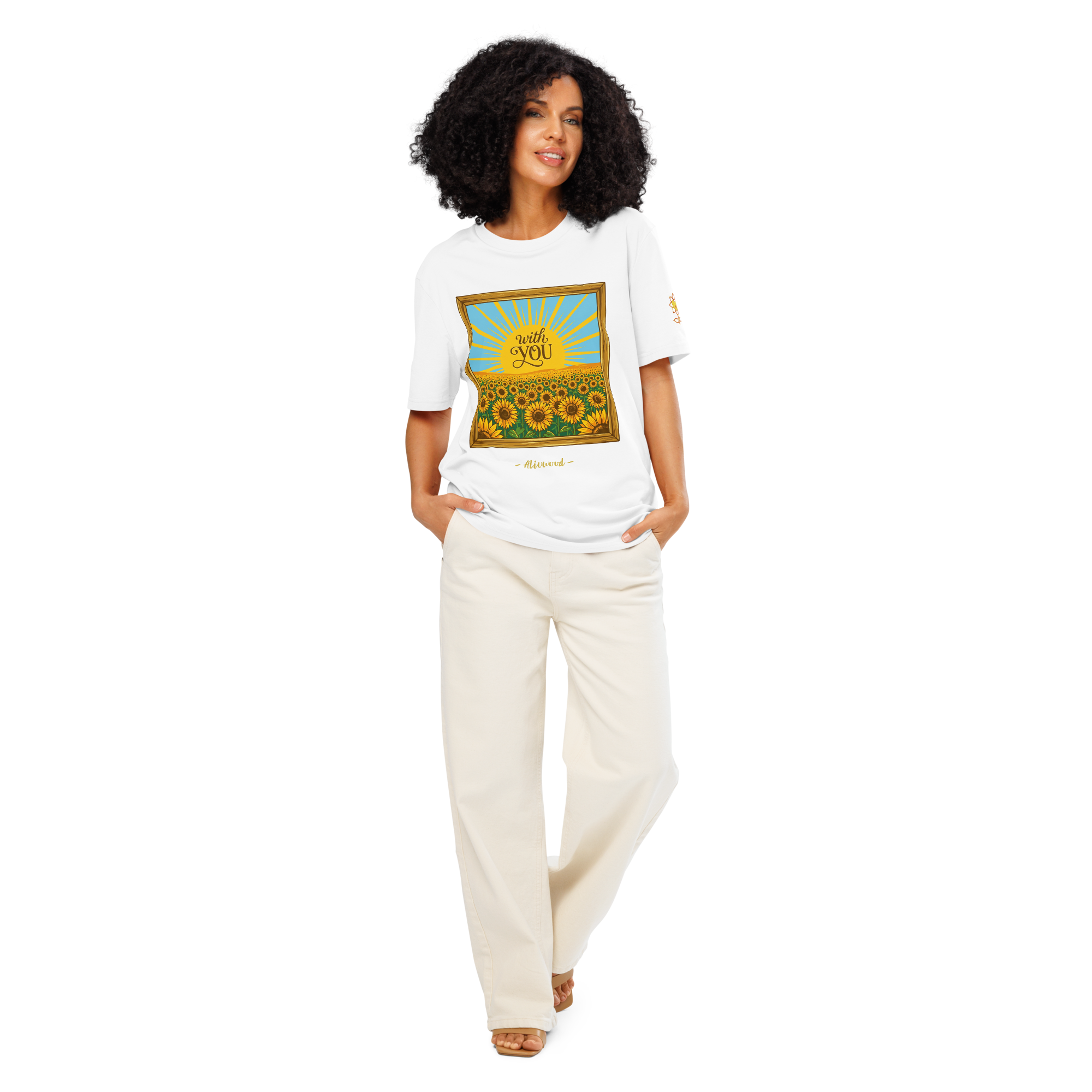 With and without you Unisex organic ribbed neck t-shirt - Alivwood