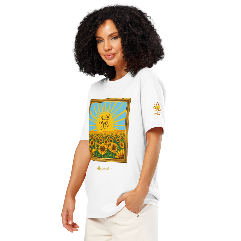 With and without you Unisex organic ribbed neck t-shirt - Alivwood