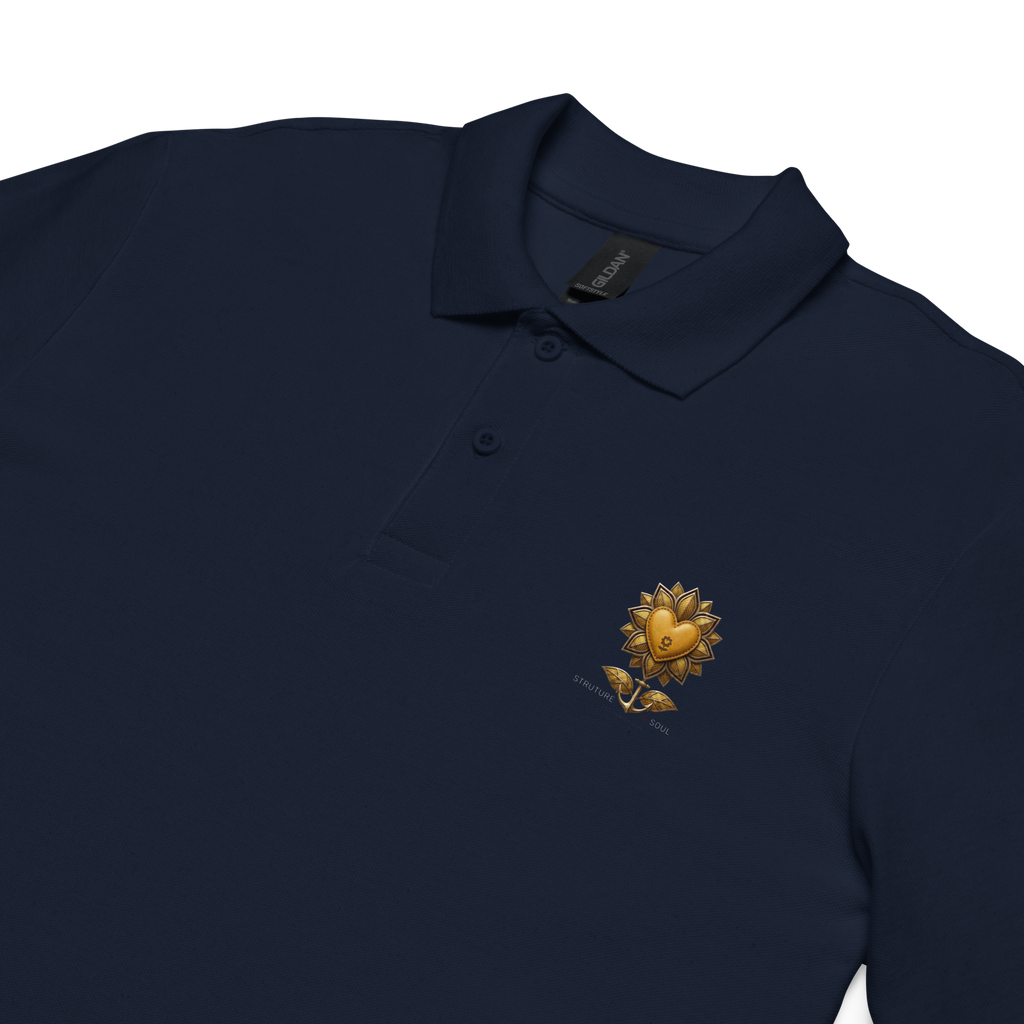 Structure and Soul Unisex pique polo shirt - Alivwood
