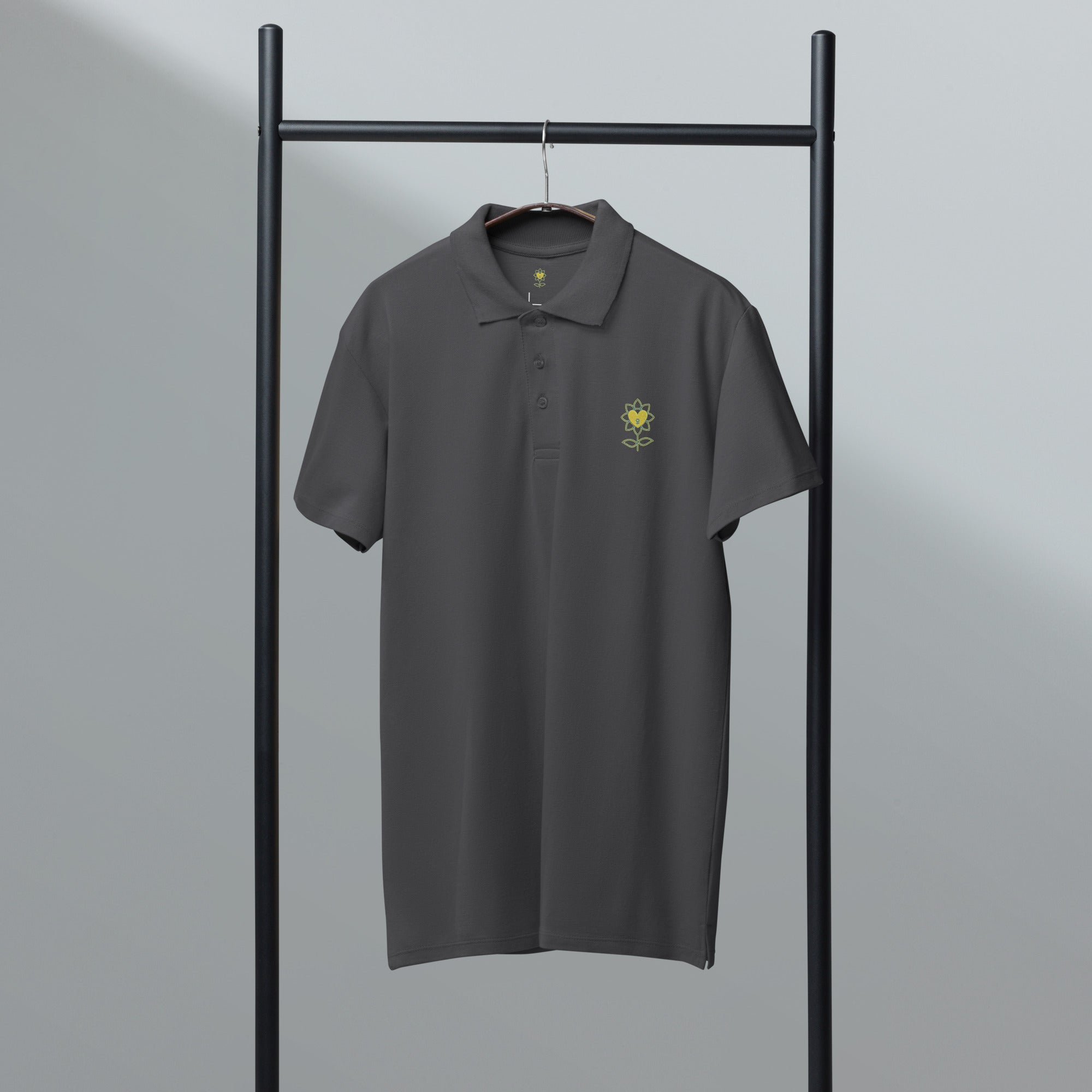 FlowersTOC Premium pique polo shirt - Alivwood