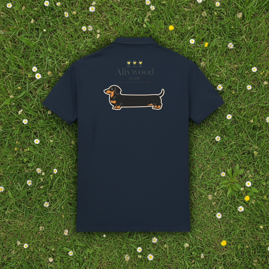 SausageDog Premium pique polo shirt - Alivwood